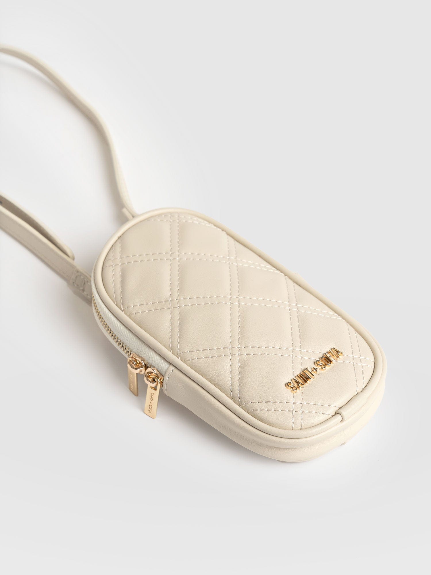 Pilton Quilted Phone Bag Cream - Women's Bags | Saint + Sofia® USA